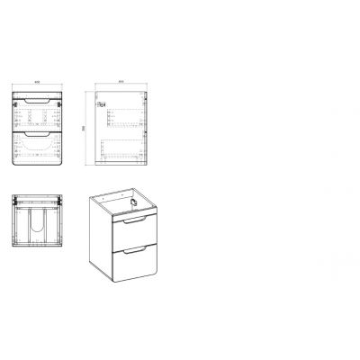 Comad Aruba Craft szafka 40x41x59 cm podumywalkowa wisząca dab ARUBA CRAFT 823- 40CM FSC