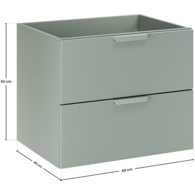 Comad Aster Green szafka 60x45,6x50 cm podumywalkowa wisząca zielony mat ASTER GREEN 82-60-46-2S