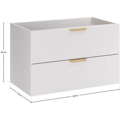 Comad Aster White szafka 80x45,6x50 cm podumywalkowa wisząca biały mat ASTER WHITE 82-80-46-2S