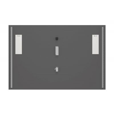 Zestaw Comad Talia Casella dwie umywalki River 1 nablatowe z szafkami podumywalkowymi 60 cm, szafka boczna wysoka dąb-czarny i lustro SET-TC B BLACK 120CM UN RIVER BM HC