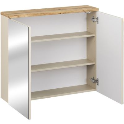 Comad Bali Cashmere zestaw meblowy 80 cm szafka stojąca z umywalką Sky i szafki boczne stojące/wiszące/lustrzana kaszmir/biały SET-BAC 80CM SKY HC MC