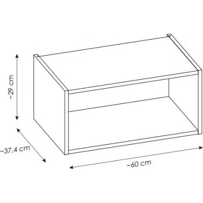 Comad Nova Coast Evoke regał dolny 60x29 cm dąb COAST EVOKE UN 81-60-29
