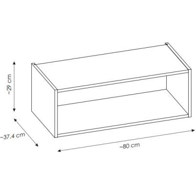 Comad Nova Coast Evoke regał dolny 80x29 cm dąb COAST EVOKE UN 81-80-29
