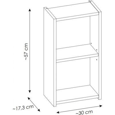 Comad Nova Coast Evoke regał górny wiszący 57x30 cm dąb COAST EVOKE UN 83-30-57