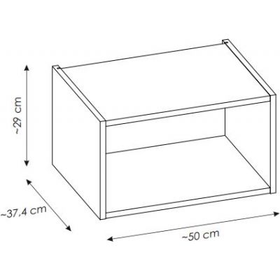 Comad Nova Coast Evoke regał dolny 50x29 cm dąb COAST EVOKE UN 81-50-29
