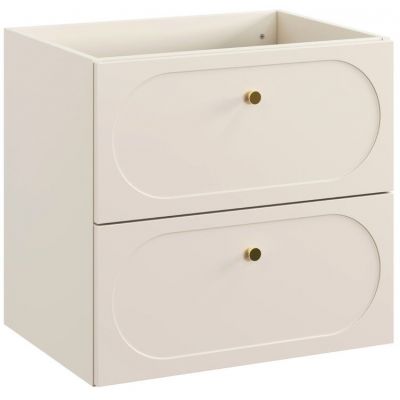 Zestaw Comad Donna Sand szafka 60 cm podumywalkowa wisząca z blatem beż piaskowy SET-DS B SAND 60CM