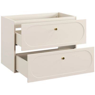 Zestaw Comad Donna Sand szafka 80 cm podumywalkowa wisząca z blatem beż piaskowy SET-DS B SAND 80CM