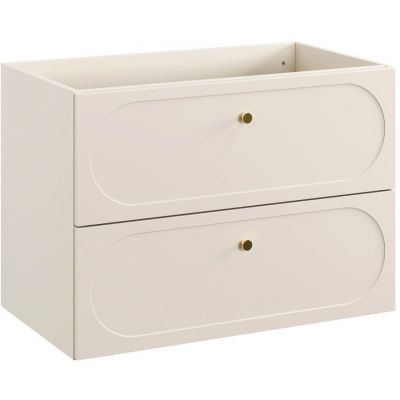 Zestaw Comad Donna Sand szafka 80 cm podumywalkowa wisząca z blatem beż piaskowy SET-DS B SAND 80CM