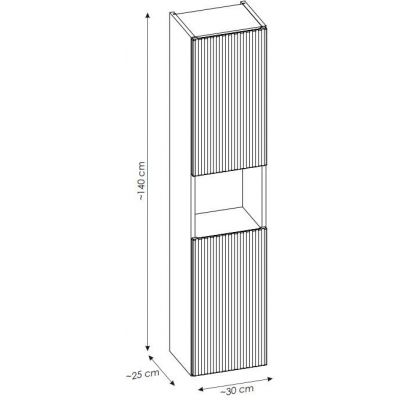 Comad Nova Denim szafka 30x25x140 cm boczna wisząca denim NOVA DENIM 80-30-2D