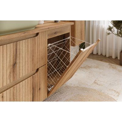 Comad Nova Coast Evoke szafka 40x39x57 cm boczna wisząca z koszem na pranie dąb NOVA COAST EVOKE 81-40-39-1DK