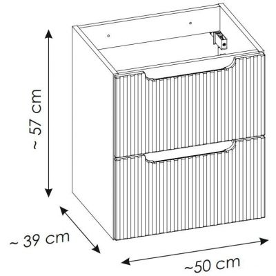 Comad Nova Coast Evoke szafka 50x39x57 cm podumywalkowa wisząca dąb NOVA COAST EVOKE 82-50-40-2S