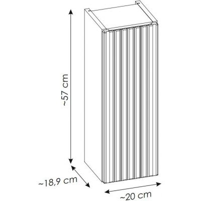 Comad Nova Coast Evoke szafka 20x18,9x57 cm boczna wisząca dąb NOVA COAST EVOKE 83-20-1D