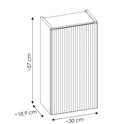 Comad Nova Coast Evoke szafka 30x18,9x57 cm boczna wisząca dąb NOVA COAST EVOKE 83-30-1D