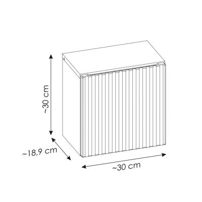 Comad Nova Coast Evoke szafka 30x18,9x30 cm boczna wisząca qubik dąb NOVA COAST EVOKE 83-30-1DQ