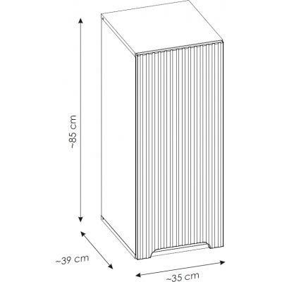 Comad Nova Cashmere szafka 35x39x85 cm boczna wisząca kaszmir mat NOVA CASHMERE 83-35-1D