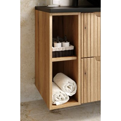 Zestaw Comad Nova White/Oak szafki 60 cm i 20 cm z blatem meblowym 80 cm biały/dąb SET-NOW B OAK 80CM LR