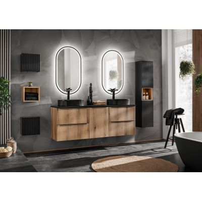 Zestaw Comad Nova White szafka podumywalkowa 80 cm biała z umywalką i szafką boczną SET-NOW B OAK 80CM D UN BEYOND 5 WH HC