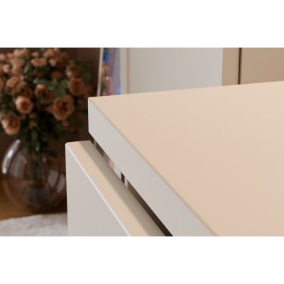 Zestaw Comad Donna Sand szafka 60 cm podumywalkowa wisząca z blatem beż piaskowy SET-DS B SAND 60CM