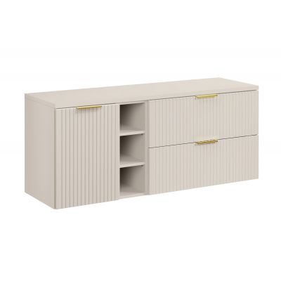 Zestaw Comad Adel Cashmere szafki 80 cm, 40 cm i 20 cm wiszące z blatem meblowym 140 cm kaszmir SET-ADC B CASHMERE 140CM LB