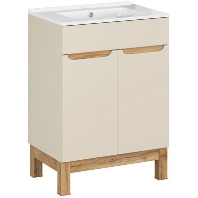 Comad Bali Cashmere zestaw meblowy 60 cm szafka stojąca z umywalką Lava kaszmir/biały SET-BAC 60CM LAVA