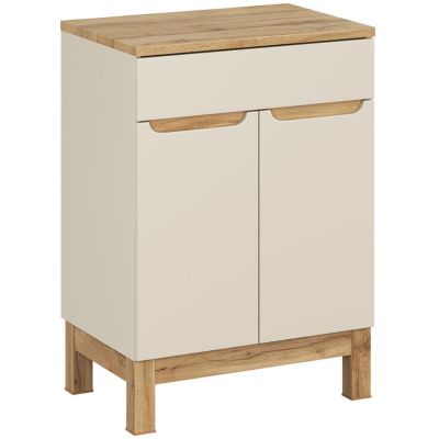 Comad Bali Cashmere zestaw meblowy 60 cm szafka stojąca z blatem kaszmir/dąb SET-BAC B WOTAN 60CM