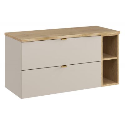Zestaw Comad Dalia Cashmere szafka 80 cm podumywalkowa i regał 20 cm z blatem 100 cm dąb/kaszmir SET-DC B NAT CREMONA 100CM LR