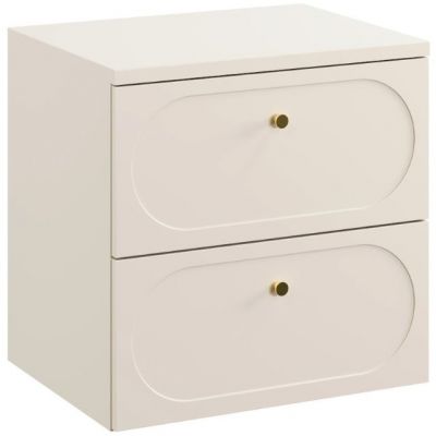 Zestaw Comad Donna Sand szafka 60 cm podumywalkowa wisząca z blatem beż piaskowy SET-DS B SAND 60CM