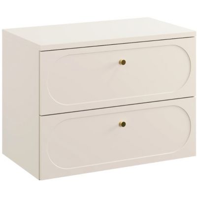 Zestaw Comad Donna Sand szafka 80 cm podumywalkowa wisząca z blatem beż piaskowy SET-DS B SAND 80CM