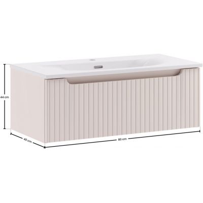 Zestaw Comad Nova Cashmere szafka 80 cm podumaywalkowa wisząca  z umywalką meblową Sky kaszmir SET-NOC 80CM 1S SKY 3