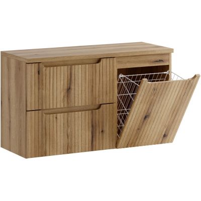 Zestaw Comad Nova Coast Evoke szafka 60 cm z blatem i szafką boczną wiszącą z koszem na pranie dąb SET-NOCE B OAK 100CM S LB