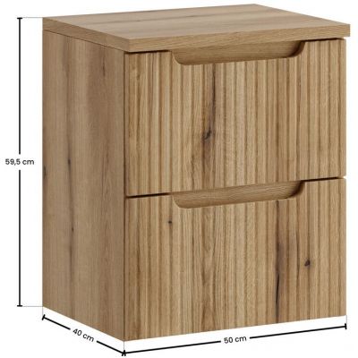 Zestaw Comad Nova Coast Evoke szafka 50 cm z blatem dąb SET-NOCE B OAK S 50CM