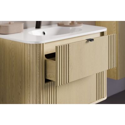 Zestaw Comad Ovalia Cremona umywalka z szafką 80 cm biały/dąb SET-OVC 80CM UM PURE