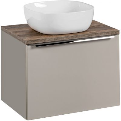 Comad Santa Fe Taupe szafka 60 cm podumywalkowa wisząca z umywalką szara SET-SFT B 60CM UN 6252