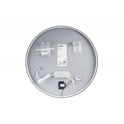 Comad Sirius lustro 60x60 cm okrągłe z oświetleniem czarne SIRIUS LU LED 60