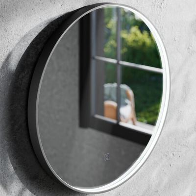 Comad Sirius lustro 60x60 cm okrągłe z oświetleniem czarne SIRIUS LU LED 60