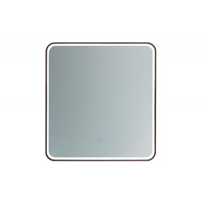 Comad Vega lustro 60x65 cm prostokątne z oświetleniem czarne VEGA LU LED 60