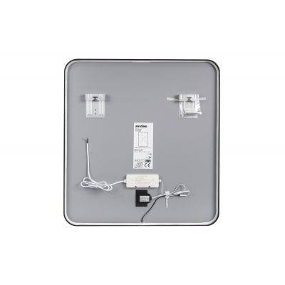 Comad Vega lustro 60x65 cm prostokątne z oświetleniem czarne VEGA LU LED 60