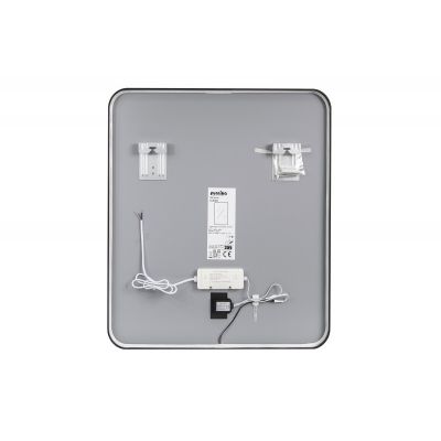 Comad Vega lustro 65x80 cm prostokątne z oświetleniem czarne VEGA LU LED 65