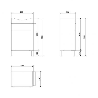 Cersanit Smart szafka 50 cm podumywalkowa wisząca biała S568-008
