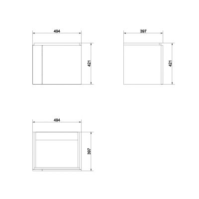 Cersanit Colour szafka 50 cm podumywalkowa wisząca biała S571-019