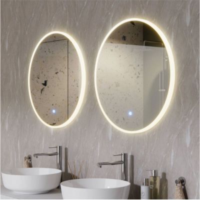 Corsan Tondo lustro 70x70 cm okrągłe z oświetleniem z matą grzewczą L0070A