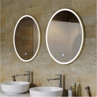 Corsan Tondo lustro 70x70 cm okrągłe z oświetleniem z matą grzewczą złoty L0070BGL