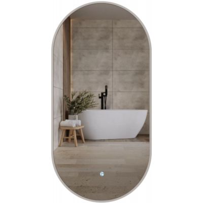 Corsan Ovo lustro 50x100 cm owalne z oświetleniem z matą grzewczą L5010A