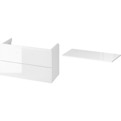 Cersanit Larga zestaw 100 cm szafka podumywalkowa z blatem biała (S932025, S932076)