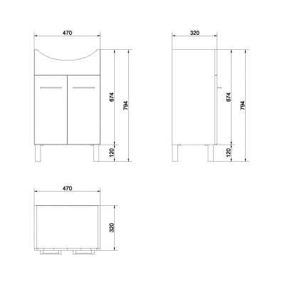 Mito Olivia szafka 47 cm podumywalkowa biała S1012-011