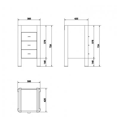 Cersanit Iryda szafka 50 cm podumywalkowa stojąca wenge S511-001
