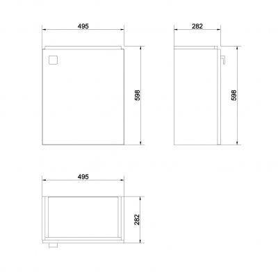 Cersanit Nano szafka 50 cm podumywalkowa wisząca biała S542-016-DSM