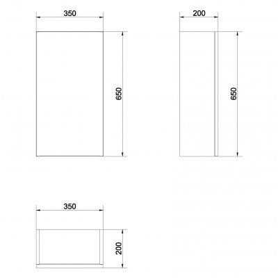 Cersanit Smart szafka boczna wisząca 65 cm biała S568-001