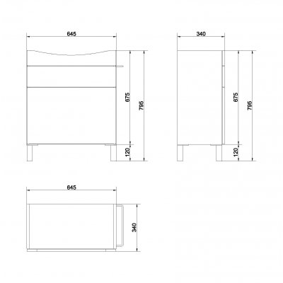 Cersanit Smart szafka 70 cm podumywalkowa wisząca biała S568-014