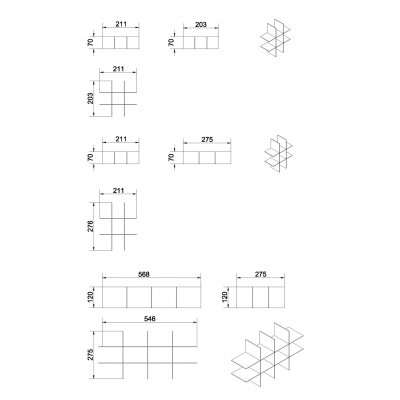 Cersanit Smart zestaw plastikowych organizerów S568-033